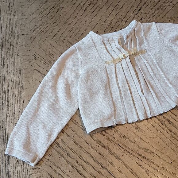 First Impressions 18 month gold shimmer cardigan 🌸 - Picture 2 of 7